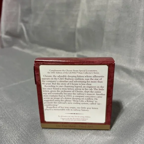 2001 Hallmark Lionel Chessie Steam Special Tender Diecast Train Ornament Box - Picture 8 of 9